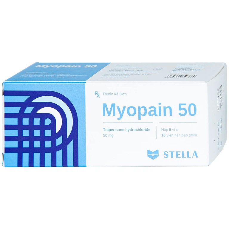 Thuốc Myopain 50 Stella điều trị chứng co cứng cơ sau đột quỵ (5 vỉ x 10 viên)