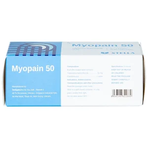 Thuốc Myopain 50 Stella điều trị chứng co cứng cơ sau đột quỵ (5 vỉ x 10 viên)