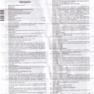 Thuốc Myopain 50 Stella điều trị chứng co cứng cơ sau đột quỵ (5 vỉ x 10 viên)