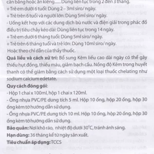 Siro Snapcef 16mg/10ml Hải Dương bổ sung kẽm, tăng cường sức đề kháng (20 ống x 10ml)