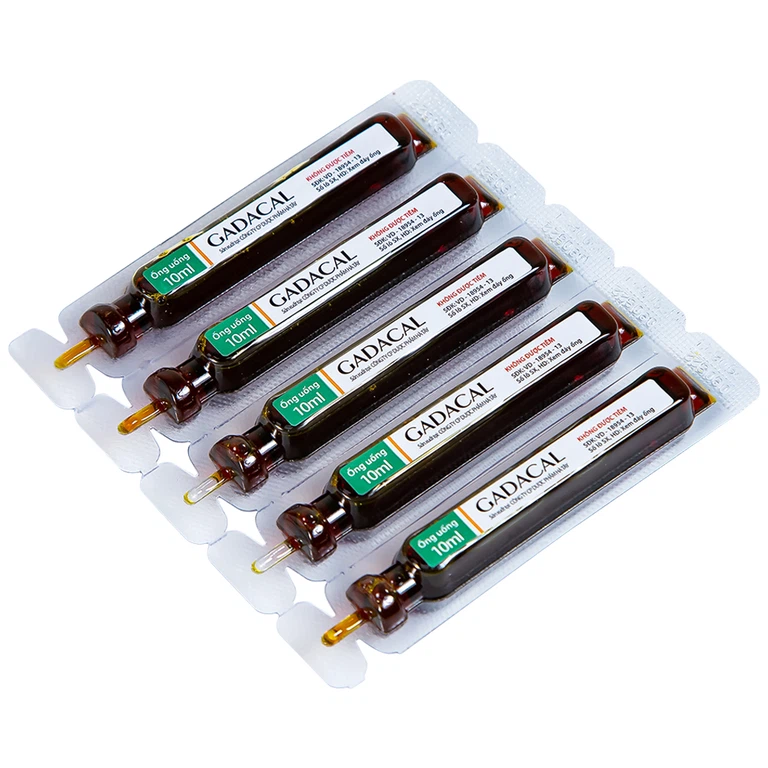 Dung dịch uống Gadacal Hà Tây bổ sung Calci, Lysin và các Vitamin (20 ống x 10ml)