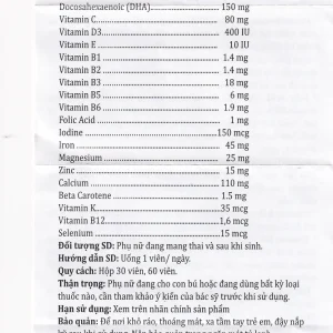 Viên uống Prenatal One Vitamins For Life cung cấp DHA, Vitamin và khoáng chất thiết yếu (30 viên)