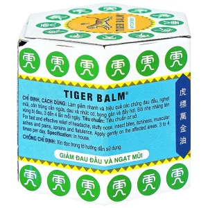 Thuốc mỡ Tiger Balm White Ointment Haw Par giảm đau đầu và ngạt mũi (19,4g)