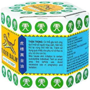 Thuốc mỡ Tiger Balm White Ointment Haw Par giảm đau đầu và ngạt mũi (19,4g)