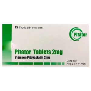 Thuốc Pitator 2mg Orient điều trị tăng cholesterol trong máu (2 vỉ x 14 viên)