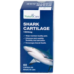 Viên uống Shark Cartilage NatureCare hỗ trợ tăng cường khả năng vận động linh hoạt và bôi trơn khớp (Hộp 60 viên)