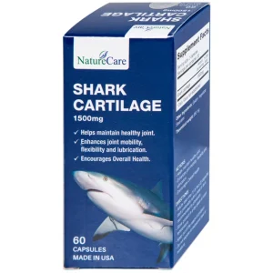 Viên uống Shark Cartilage NatureCare hỗ trợ tăng cường khả năng vận động linh hoạt và bôi trơn khớp (Hộp 60 viên)