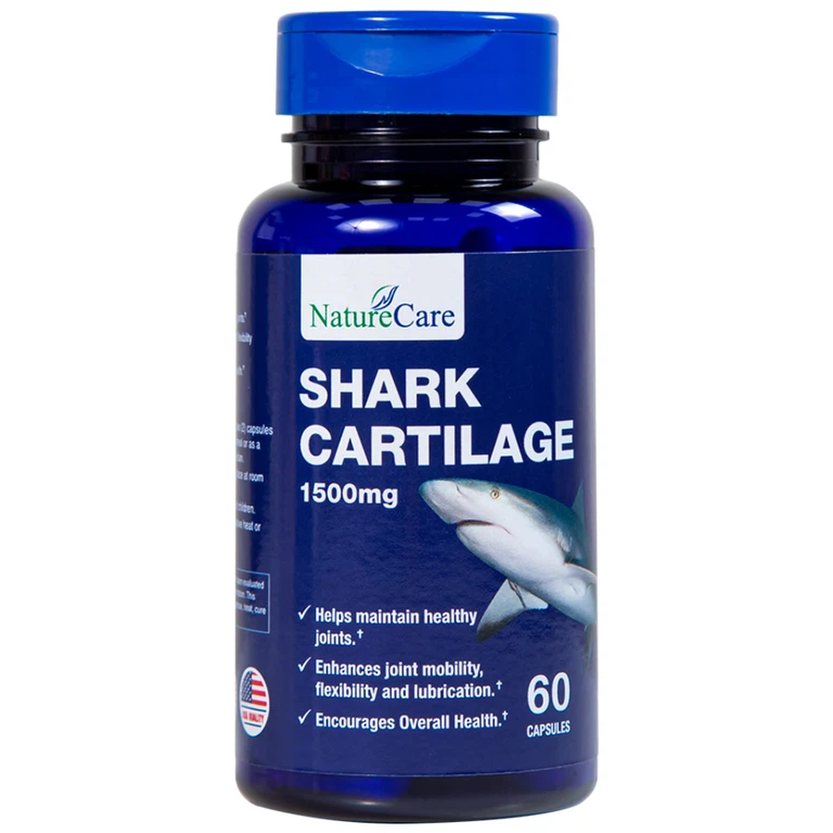 Viên uống Shark Cartilage NatureCare hỗ trợ tăng cường khả năng vận động linh hoạt và bôi trơn khớp (Hộp 60 viên)