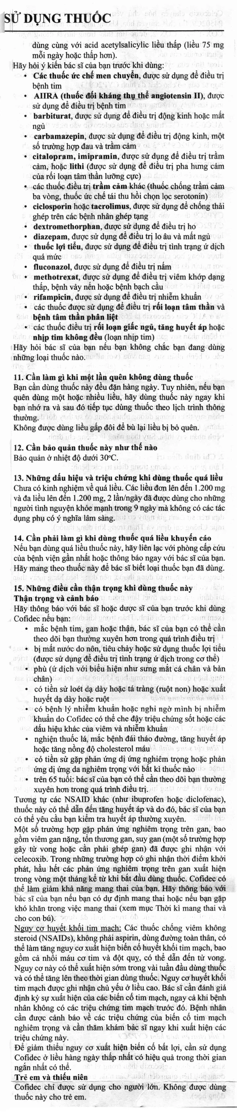 Thuốc Cofidec 200mg Sandoz giảm đau và giảm sưng mô mềm trong bệnh thoái hóa khớp (2 vỉ x 10 viên)