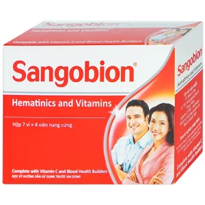 Thuốc Sangobion Merck phòng ngừa và điều trị thiếu máu (7 vỉ x 4 viên)