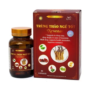 Viên uống Trùng Thảo Ngủ Tốt Newstar Thành Công hỗ trợ dễ ngủ, ngủ sâu giấc (30 viên)