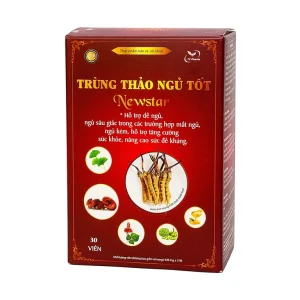 Viên uống Trùng Thảo Ngủ Tốt Newstar Thành Công hỗ trợ dễ ngủ, ngủ sâu giấc (30 viên)
