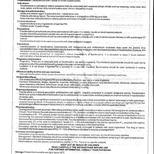 Thuốc Agimfast 60 Agimexpharm điều trị viêm mũi dị ứng, mày đay mạn tính vô căn (2 vỉ x 10 viên)