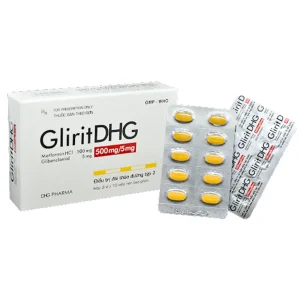 Thuốc GliritDHG 500mg/5mg điều trị tiểu đường típ 2 (3 vỉ x 10 viên)