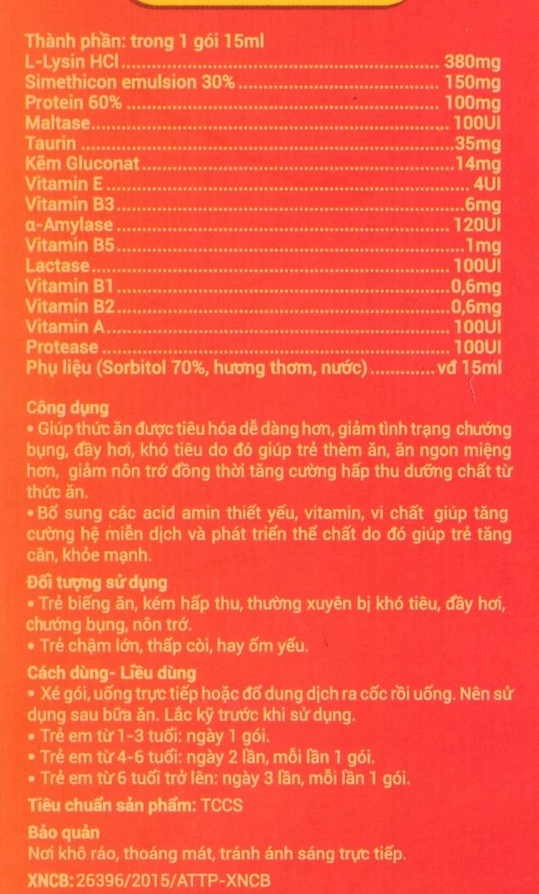 Dung dịch uống Dr4Kid Pedia QD-Meliphar giúp trẻ thèm ăn, ăn ngon miệng (10 gói x 15ml)