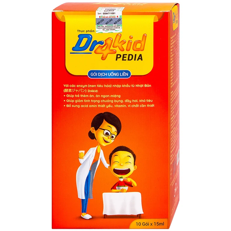Dung dịch uống Dr4Kid Pedia QD-Meliphar giúp trẻ thèm ăn, ăn ngon miệng (10 gói x 15ml)