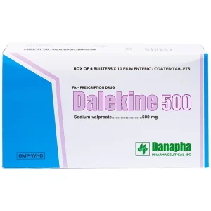 Thuốc Dalekine 500mg Danapha điều trị động kinh (4 vỉ x 10 viên)