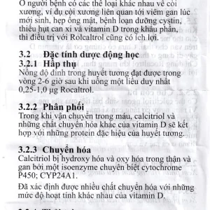 Thuốc Rocaltrol 0.25mcg Catalent điều trị chứng loãng xương sau mãn kinh (30 viên)