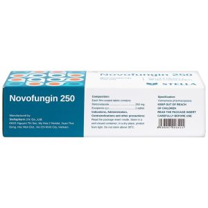 Thuốc Novofungin 250 Stella điều trị và phòng ngừa nhiễm khuẩn kỵ khí (2 vỉ x 10 viên)