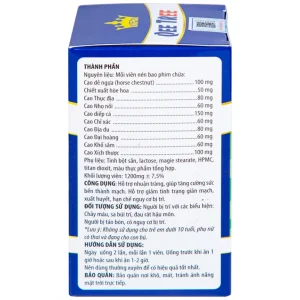 Viên uống Qee Tree Kingphar tăng độ bền thành mạch, nhuận tràng, chống táo bón (60 viên)