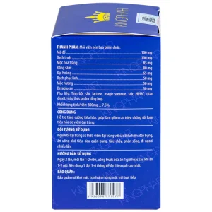 Viên uống Tràng Bát Vị-Codanbe Kingphar dùng cho người bị đại tràng co thắt, viêm đại tràng (60 viên)