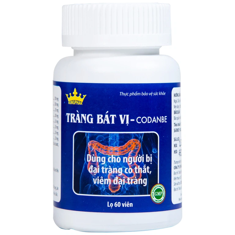 Viên uống Tràng Bát Vị-Codanbe Kingphar dùng cho người bị đại tràng co thắt, viêm đại tràng (60 viên)