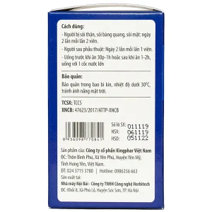 Viên uống Bài Thạch Kingphar lợi tiểu, hỗ trợ giảm nguy cơ viêm đường tiết niệu (60 viên)