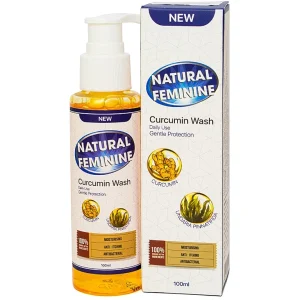 Dung dịch vệ sinh phụ nữ Natural Feminine Curcumin Wash 100ml làm sạch, dưỡng ẩm da nhạy cảm