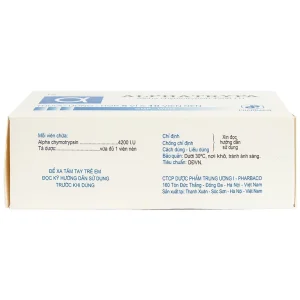 Thuốc Alphatrypa 4200 I.U Pharbaco điều rị phù nề sai chấn thương, phẫu thuật (5 vỉ x 10 viên)