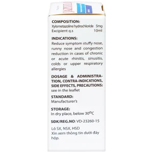 Thuốc nhỏ mũi Jazxylo Gia Nguyễn giảm ngạt mũi, sổ mũi, sung huyết (10ml)