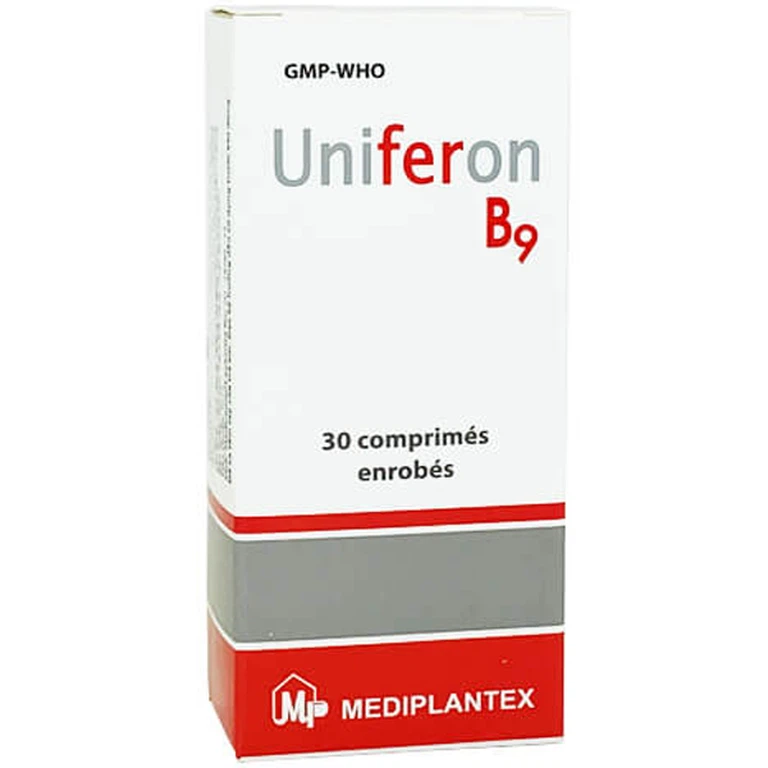Thuốc Uniferon B9 Mediplantex điều trị thiếu máu do thiếu sắt và acid folic (3 vỉ x 10 viên)