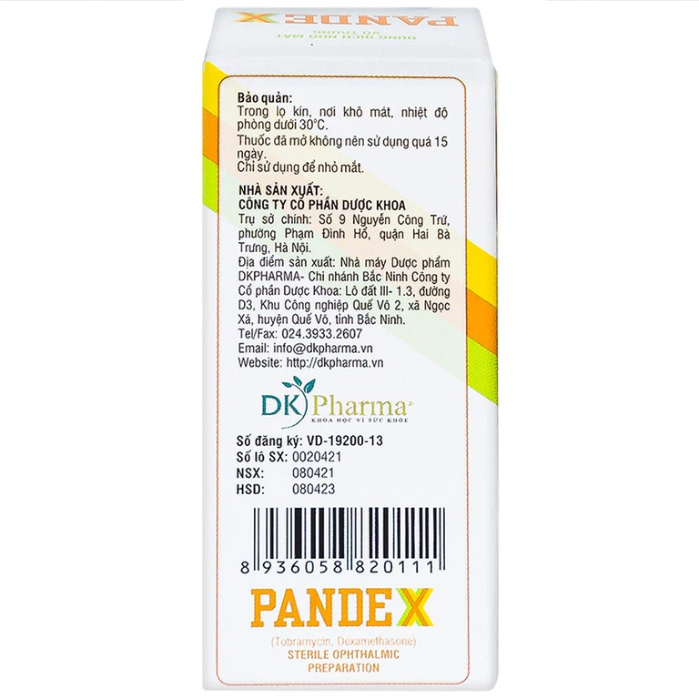 Thuốc nhỏ mắt Pandex DK Pharma điều trị viêm mắt (5ml)