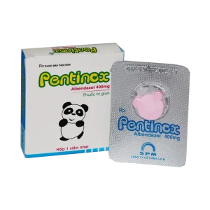 Viên nhai Pentinox 400mg SPM điều trị các bệnh lý nhiễm ký sinh trùng, giun, sán (1 viên)