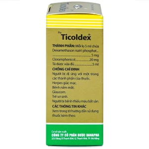 Thuốc nhỏ mắt Ticoldex Danapha điều trị viêm giác mạc, viêm kết mạc (5ml)