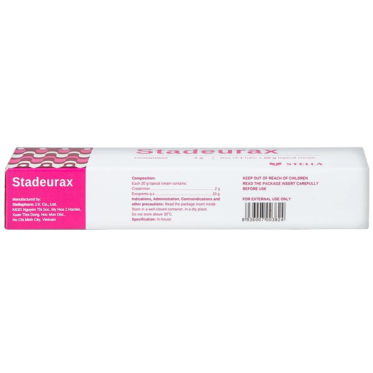 Kem bôi da Stadeurax Stella điều trị ghẻ, triệu chứng ngứa (20g)