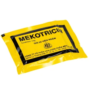 Viên ngậm Mekotricin 1mg Mekophar điều trị viêm họng, amidan cấp tính, viêm miệng, viêm lợi (24 viên)