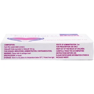 Thuốc Siloflam 100 Flamingo điều trị rối loạn cương dương (1 vỉ x 4 viên)