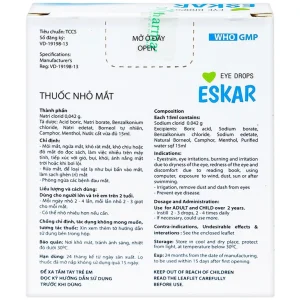 Thuốc nhỏ mắt Eskar DK Pharma điều trị mỏi mắt, ngứa mắt (15ml)