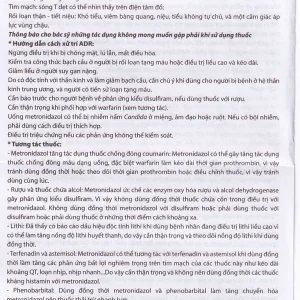 Viên nén Metronidazol 250mg Hataphar điều trị các chứng nhiễm khuẩn, viêm lợi (50 vỉ x 10 viên)