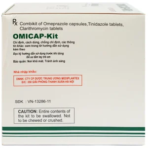 Thuốc Omicap-Kit Micro điều trị viêm dạ dày mãn tính, loét dạ dày - tá tràng (7 kít)