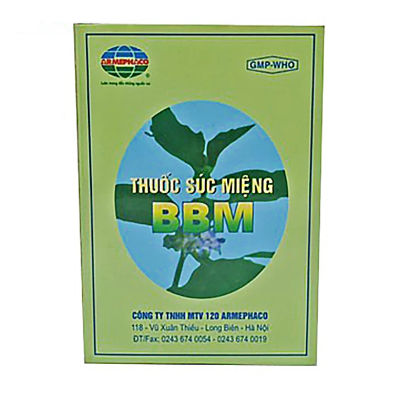 Thuốc súc miệng BBM Armephaco sát trùng, chống viêm niêm mạc, hôi miệng (12 túi x 2g)