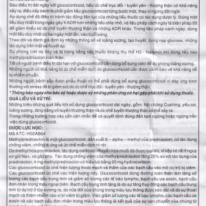 Thuốc Methylprednisolon 16 Khapharco kháng viêm, điều trị viêm khớp dạng thấp, lupus ban đỏ hệ thống (10 vỉ x 10 viên)