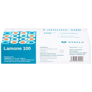 Thuốc Lamone 100 Stella điều trị viêm gan siêu vi B mãn tính (3 vỉ x 10 viên)