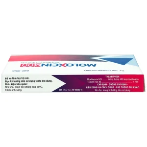 Thuốc Moloxcin 400 DHG điều trị các chứng nhiễm khuẩn, viêm phổi (1 vỉ x 10 viên)