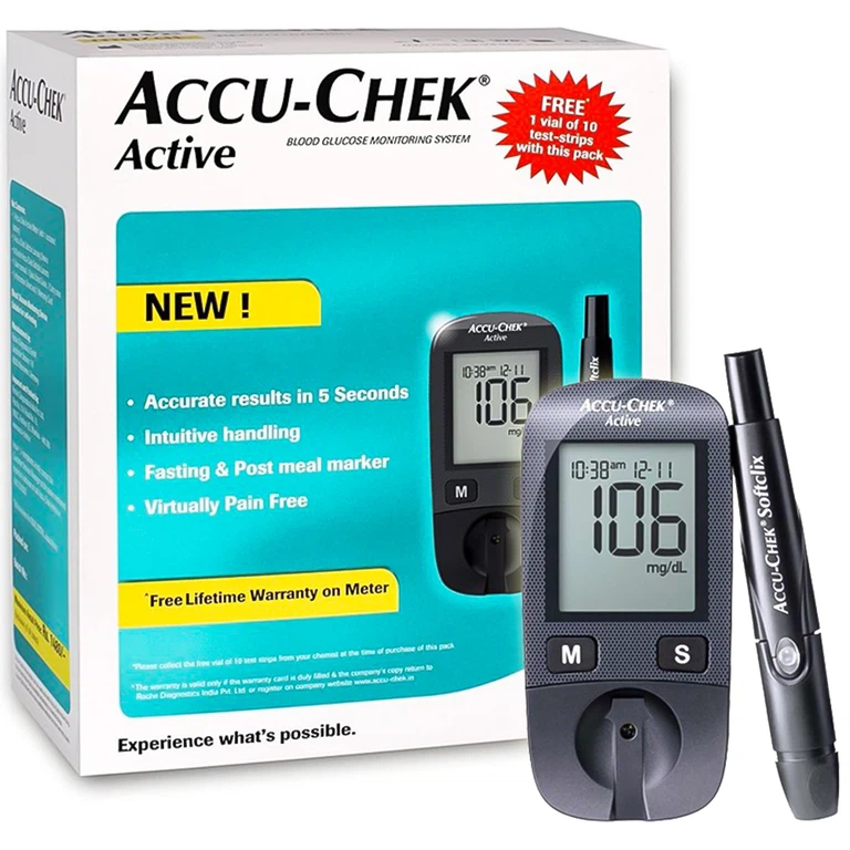 Máy đo đường huyết Accu-Chek Active hỗ trợ kiểm tra lượng đường trong máu
