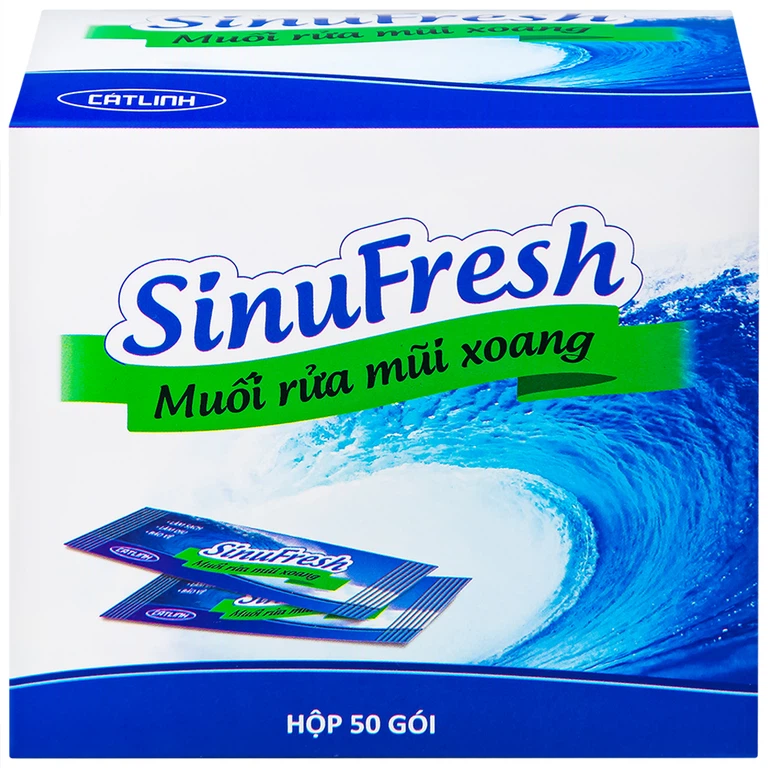 Muối rửa mũi xoang SinuFresh làm sạch dịch nhầy (50 gói)