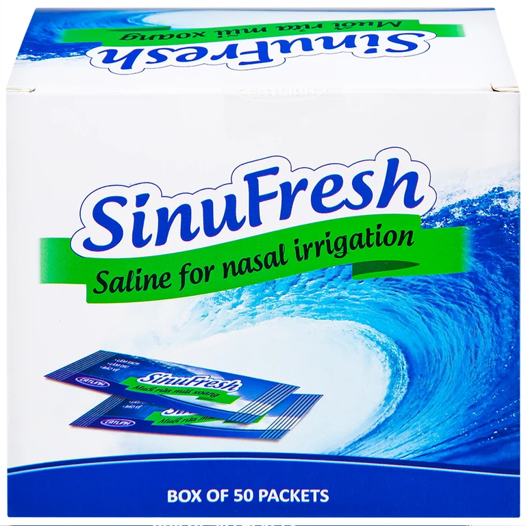 Muối rửa mũi xoang SinuFresh làm sạch dịch nhầy (50 gói)