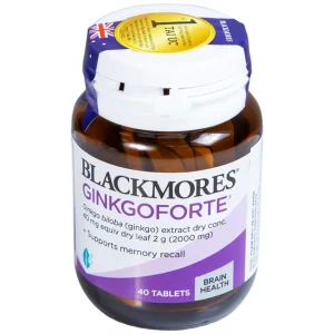 Viên uống Blackmores Ginkgo Forte hỗ trợ tuần hoàn máu não (40 viên)