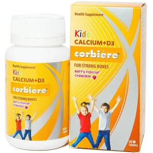 Viên nhai Kids Calcium+D3 Corbiere Sanofi giúp xương chắc khỏe (30 viên)