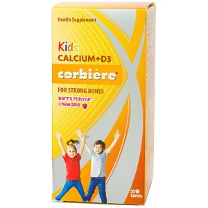 Viên nhai Kids Calcium+D3 Corbiere Sanofi giúp xương chắc khỏe (30 viên)